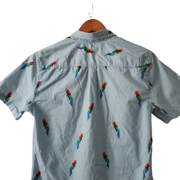 PACSUN Los Angeles Men's Parrot Bay Short Sleeve Button-Up Shirt Size Medium - Picture 5 of 9